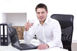Businessman in his office