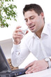 Businessman in his office