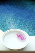Flowers floating on a bowl of water
