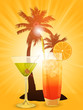 Vector: tropical cocktails tropical cocktails