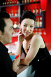 Couple hanging out in a bar