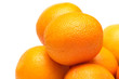 Many ripe oranges closeup isolated on white Many ripe oranges closeup isolated on white