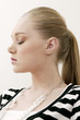 Young woman with her eyes closed