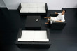 Guy resting in a spacious living room