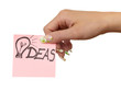 Foto: Note in Woman Hand Ideas Note in Woman Hand Ideas