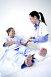 Doctor taking care of patient