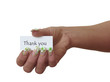 Foto: Note in Woman Hand Thank you Note in Woman Hand Thank you