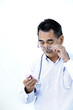 Doctor examining medicine