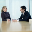 Colleagues chatting leisurely