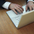 Executive using laptop