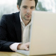 Executive using laptop