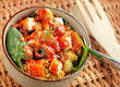 Fresh Mediterranean Salad and vegetables