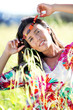 Beautiful woman in country field Beautiful woman in country field