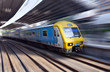 Photo: High-speed train in motion High-speed train in motion