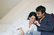 Couple embracing