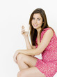 Woman holding a cup