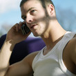 Photo: Man talking on the phone Man talking on the phone