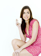 Woman holding a cup