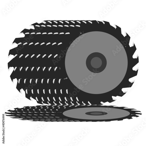 Vector: Circular saw blade on a white background. Circular saw blade on a white background.