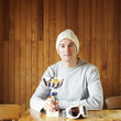 Man posing with his trophy
