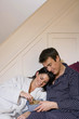 Couple embracing
