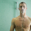 Man enjoying his shower time