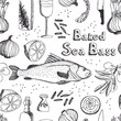 Baked Sea Bass background