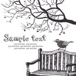 Bird and tree card Bird and tree card