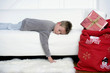 Little boy sleeping on the sofa