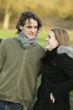 Happy couple talking