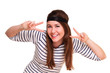 Young positive woman