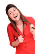 Young positive woman