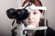 Beautiful young woman having eye test Beautiful young woman having eye test