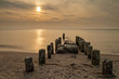 Sonnenuntergang an der Ostseeküste.