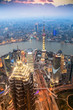 beautiful shanghai in the evening