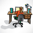 the girl behind the desk