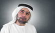 arabian man with zipped mouth concept
