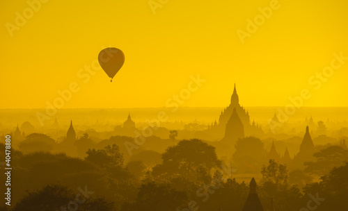 Photo: Sunrise over ancient Bagan, Myanmar Sunrise over ancient Bagan, Myanmar