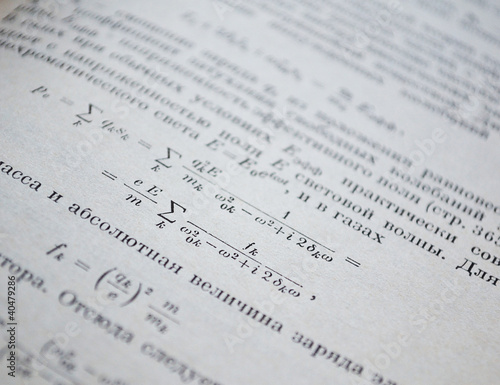 Photo: Close-up of physics textbook Close-up of physics textbook