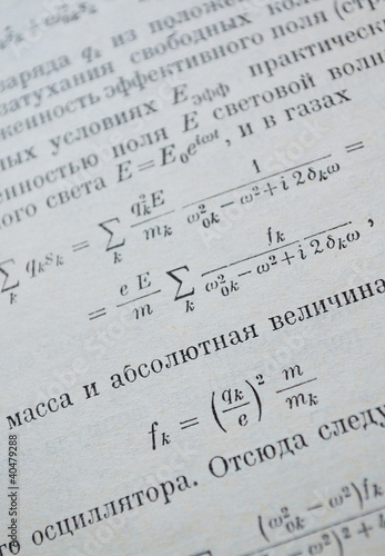 Photo: Close-up of physics textbook Close-up of physics textbook