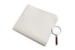 Blank Newspaper and magnifying glass