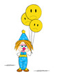 Clown with balloon