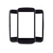 Multiple Smart Phones over white - Blank