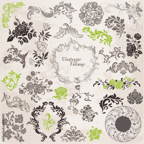 Vector: Vector Set: Calligraphic Design Elements and Page Decoration Vector Set: Calligraphic Design Elements and Page Decoration