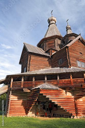 Photo: aging wooden chapel in village aging wooden chapel in village