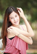 Young long hair Asia women
