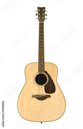 Photo: Acoustic guitar against white Acoustic guitar against white