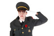 Photo: Saluting military woman. Saluting military woman.