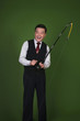 Businessman with a fishing rod