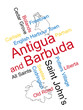 Antigua and Barbuda map and cities